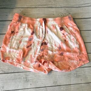 Old Navy Tie-Dye Athletic Shorts - Coral and White